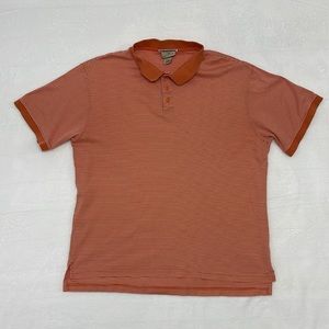 L.L. Bean Pima Cotton Striped Polo Mens Large